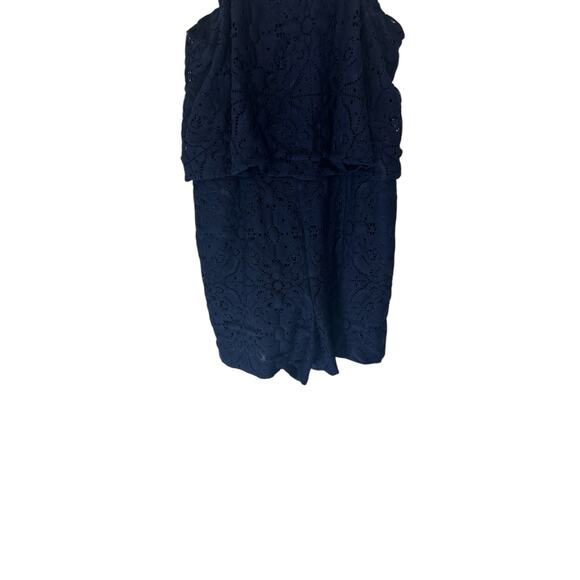 Lilly Pulitzer Navy Blue Sleeveless Resort Vacation Celyn Lace Romper Size 4 - Picture 4 of 12